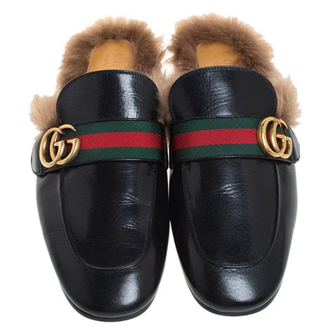 fur logo gucci slides china